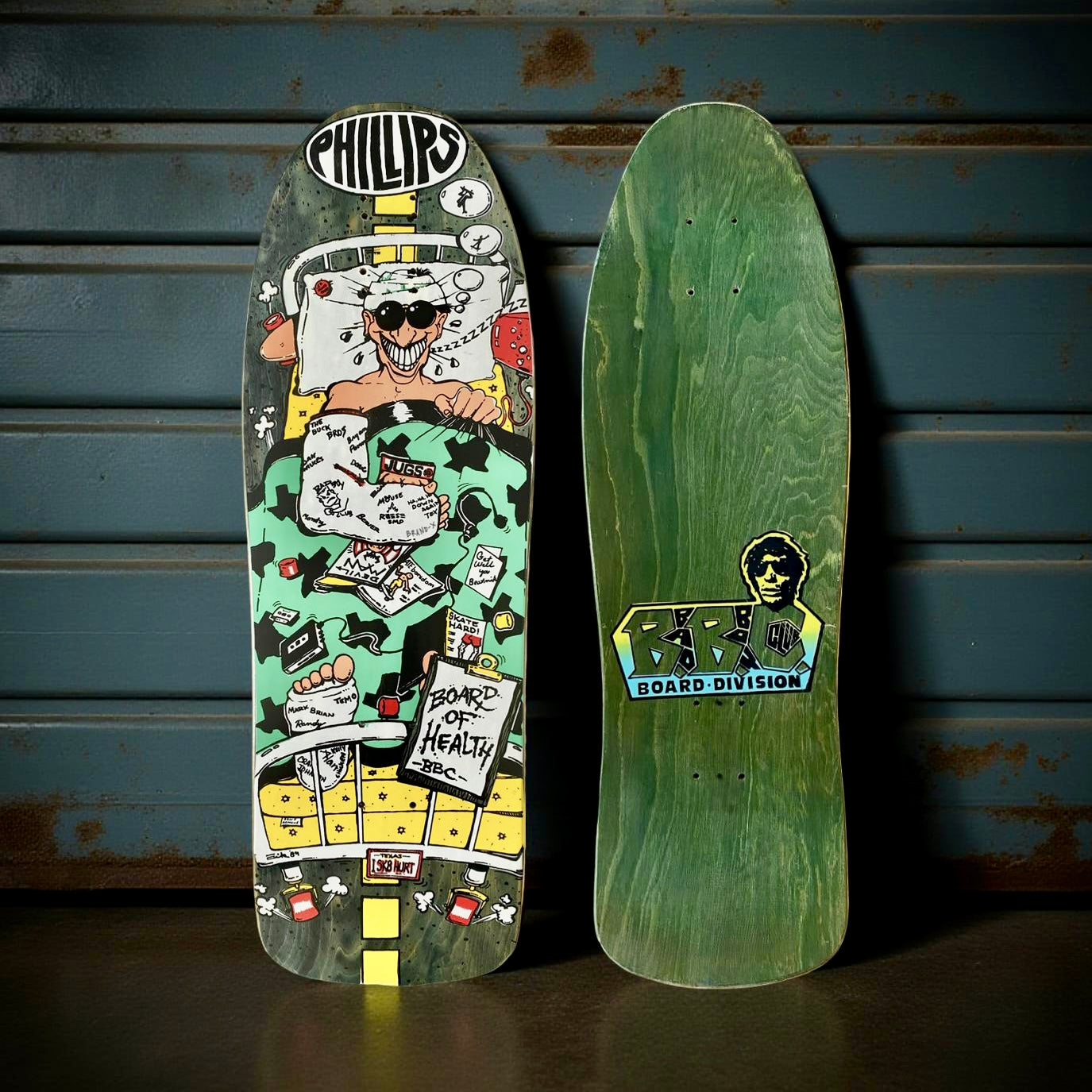 Jeff Phillips BOARD OF HEALTH Limited Edition BBC Deck, HAND-PAINTED (1 of 50) (PRE-ORDER, OCTOBER)