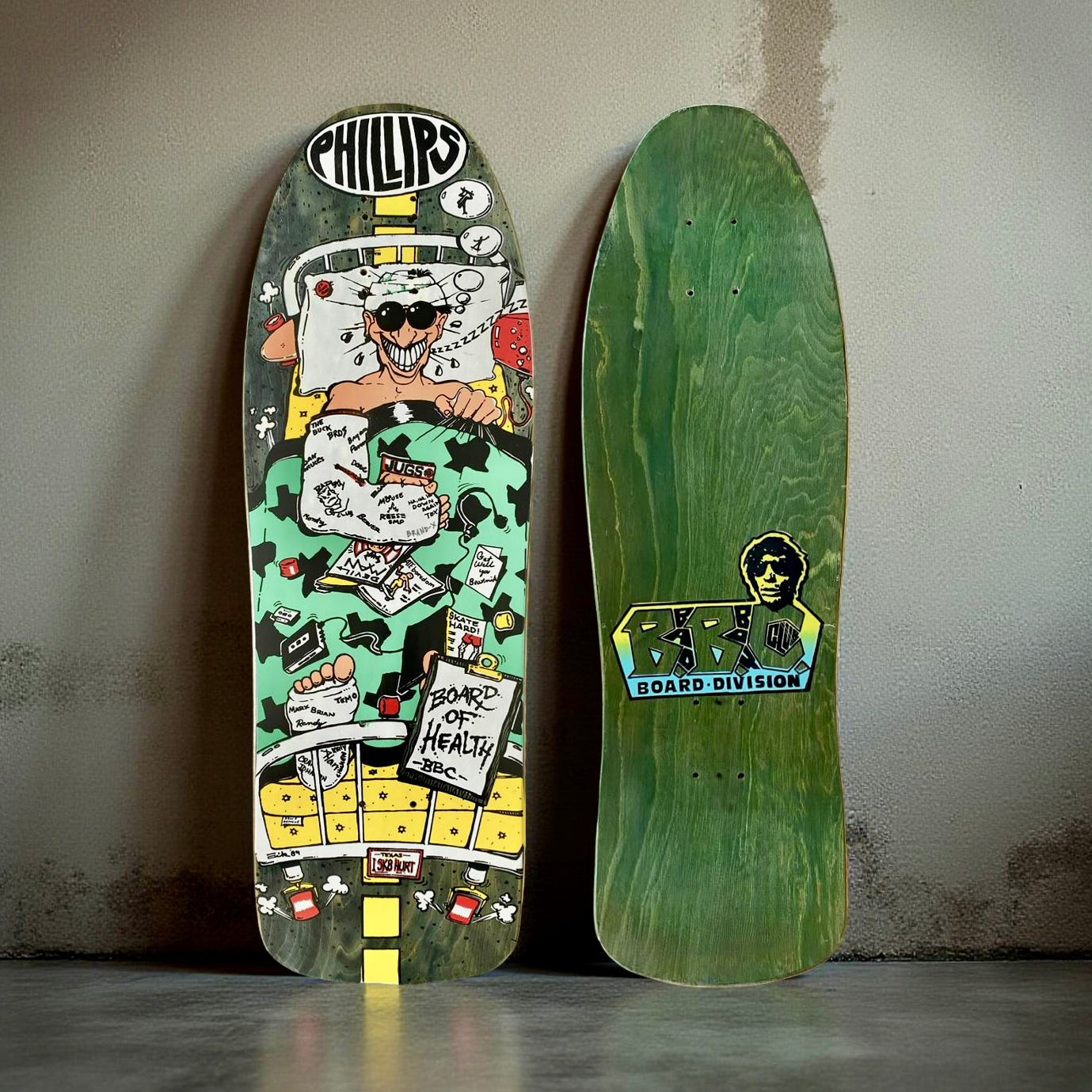 Jeff Phillips BOARD OF HEALTH Limited Edition BBC Deck, HAND-PAINTED (1 of 50) (PRE-ORDER, OCTOBER)