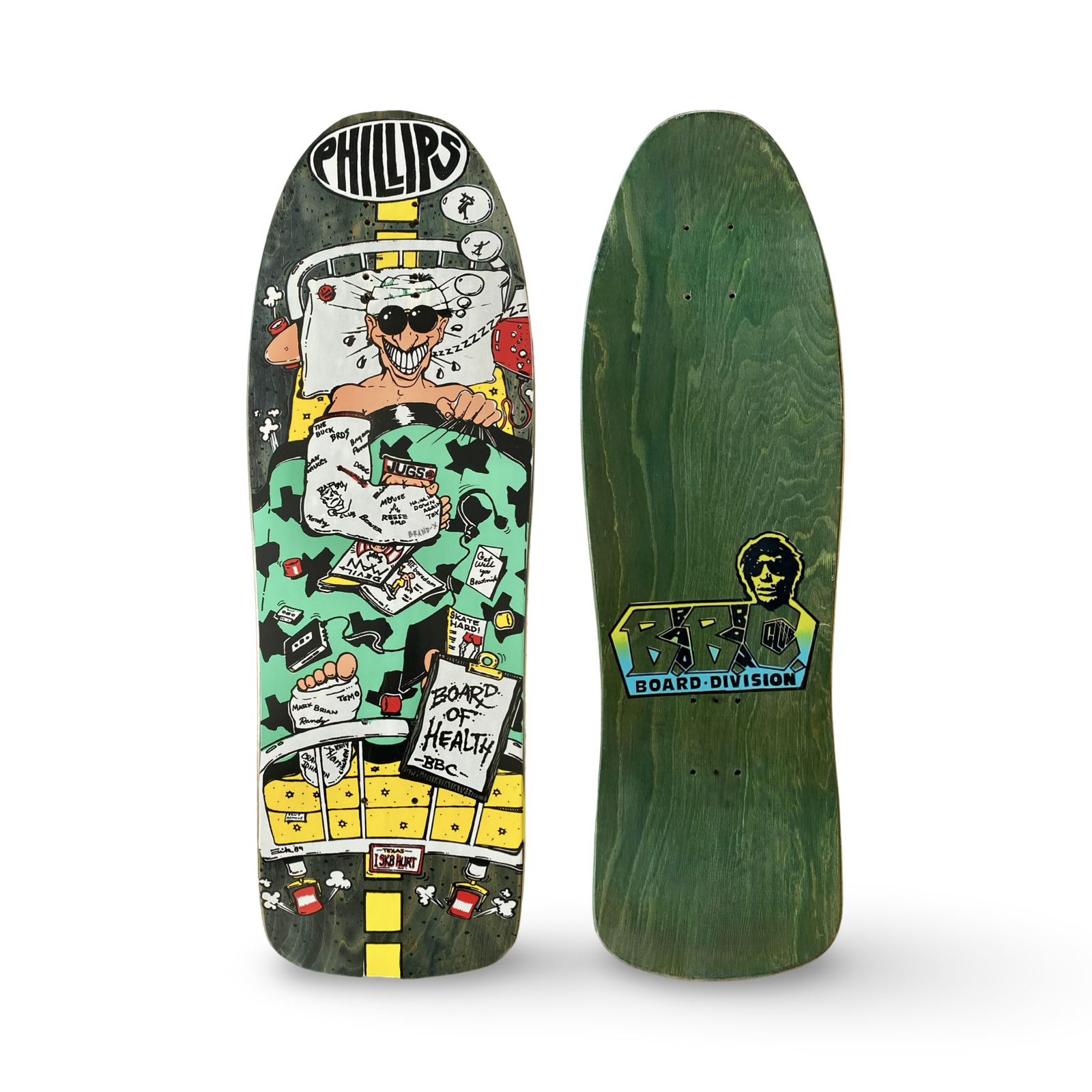 Jeff Phillips BOARD OF HEALTH Limited Edition BBC Deck, HAND-PAINTED (1 of 50) (PRE-ORDER, OCTOBER)