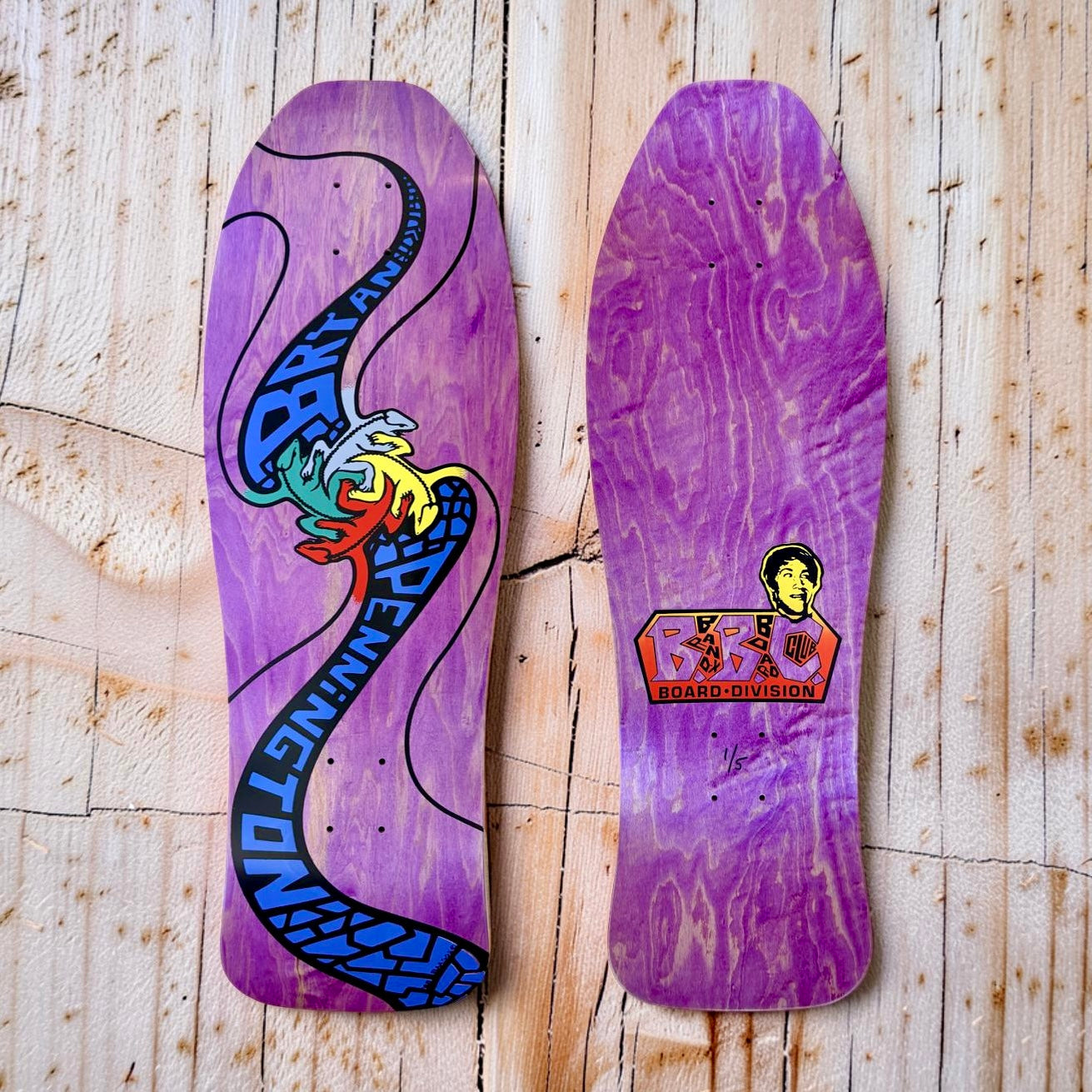 Bryan Pennington BBC Escher Lizard, Limited Edition, HAND-PAINTED, Deck 10.3"x30.5" (1 of 5)